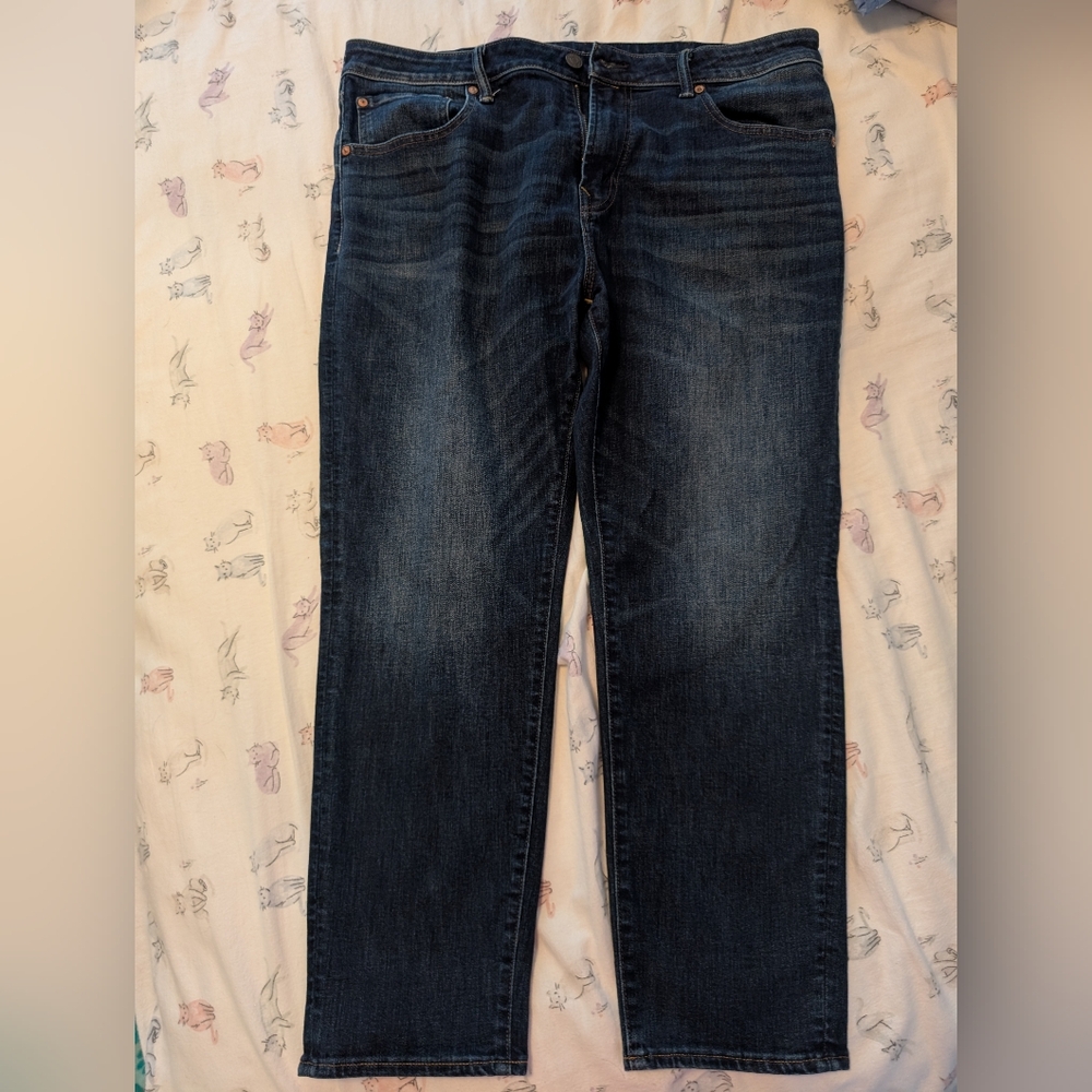 American Eagle Outfitters Dark Blue Straight Leg Jeans